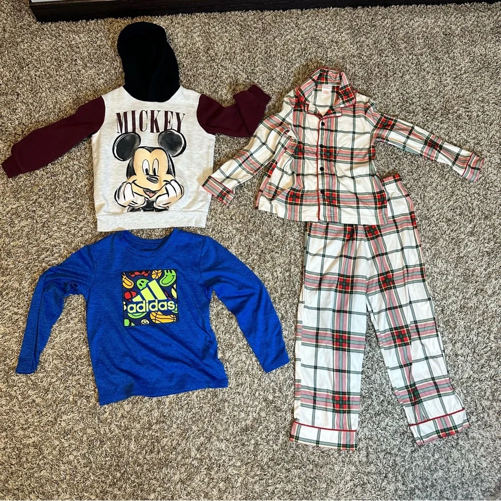14 Pieces Set Colorful Kids Boy 5T/5 Mixed Bundle Graphic Tees Shorts Pants